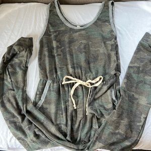 Caution to the Wind One Piece Camo Jumpsuit